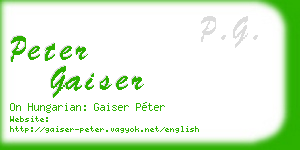 peter gaiser business card
